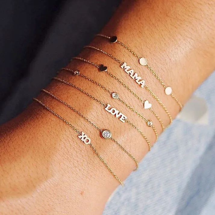 14k Itty Bitty XO Bracelet