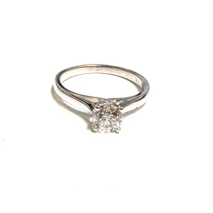 14K White Gold (0.75ct) Diamond Solitaire Ring