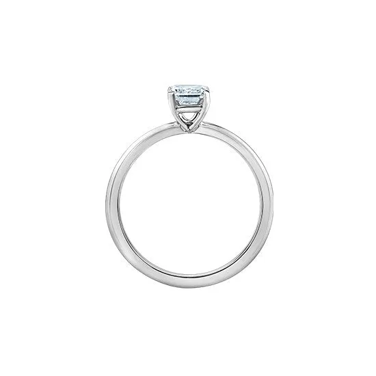 14K White Gold (1.00ct) Emerald Cut Lab Grown Diamond Engagement Ring