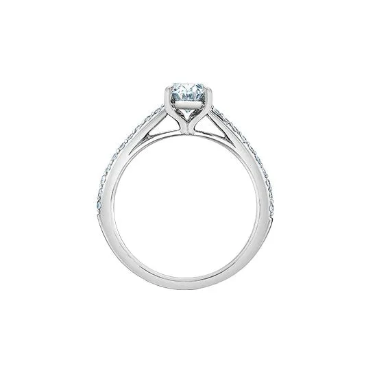 14K White Gold (1.20ct) Oval Lab Grown Diamond Engagement Ring