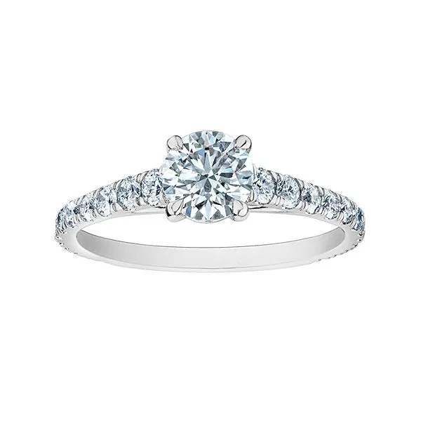 14K White Gold (1.50ct) Round Lab Grown Diamond Engagement Ring