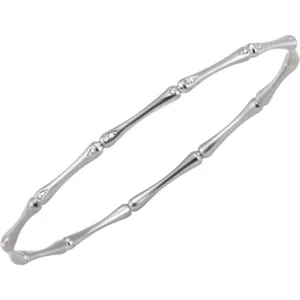 14k White Gold 60mm 1/6 CTW Diamond Bracelet