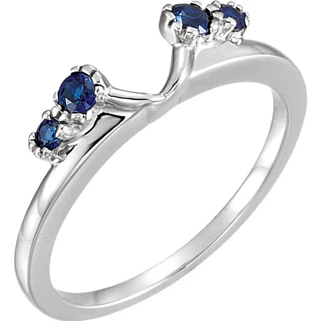 14k White Gold Wrap-Style Ring Enhancer, Size 7