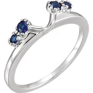 14k White Gold Wrap-Style Ring Enhancer, Size 7