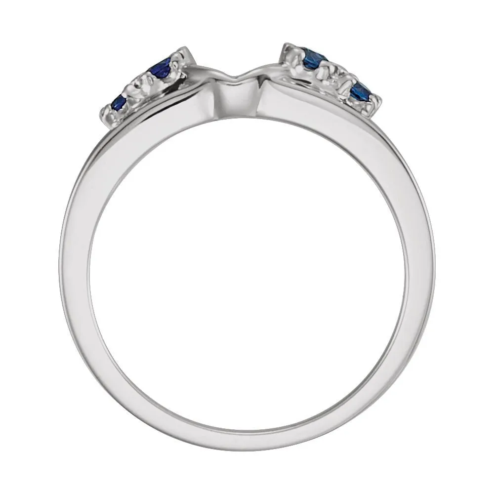 14k White Gold Wrap-Style Ring Enhancer, Size 7