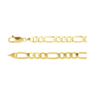 14k Yellow Gold 5.5mm Figaro 8" Chain