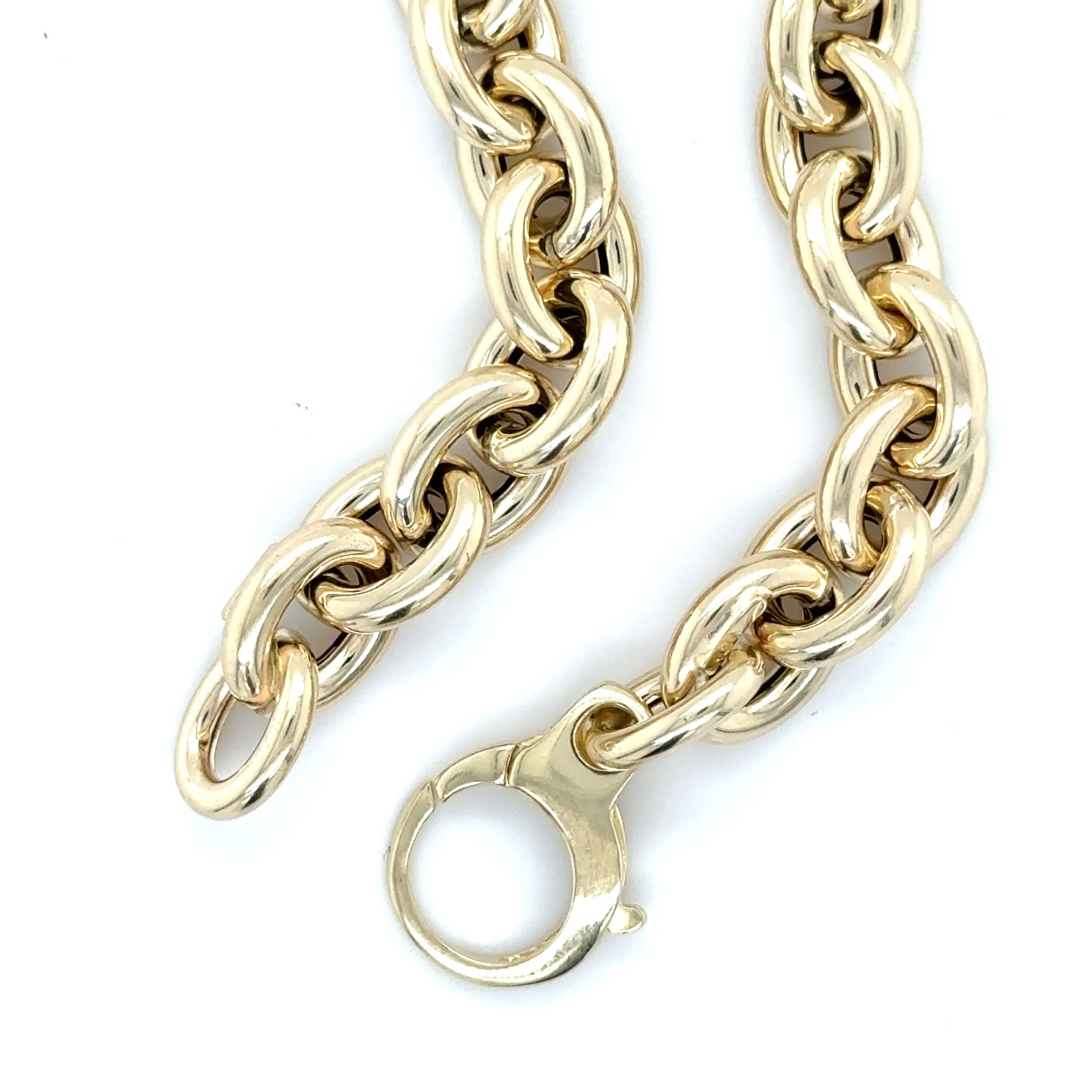 14K Yellow Gold Chunky Rolo Bracelet