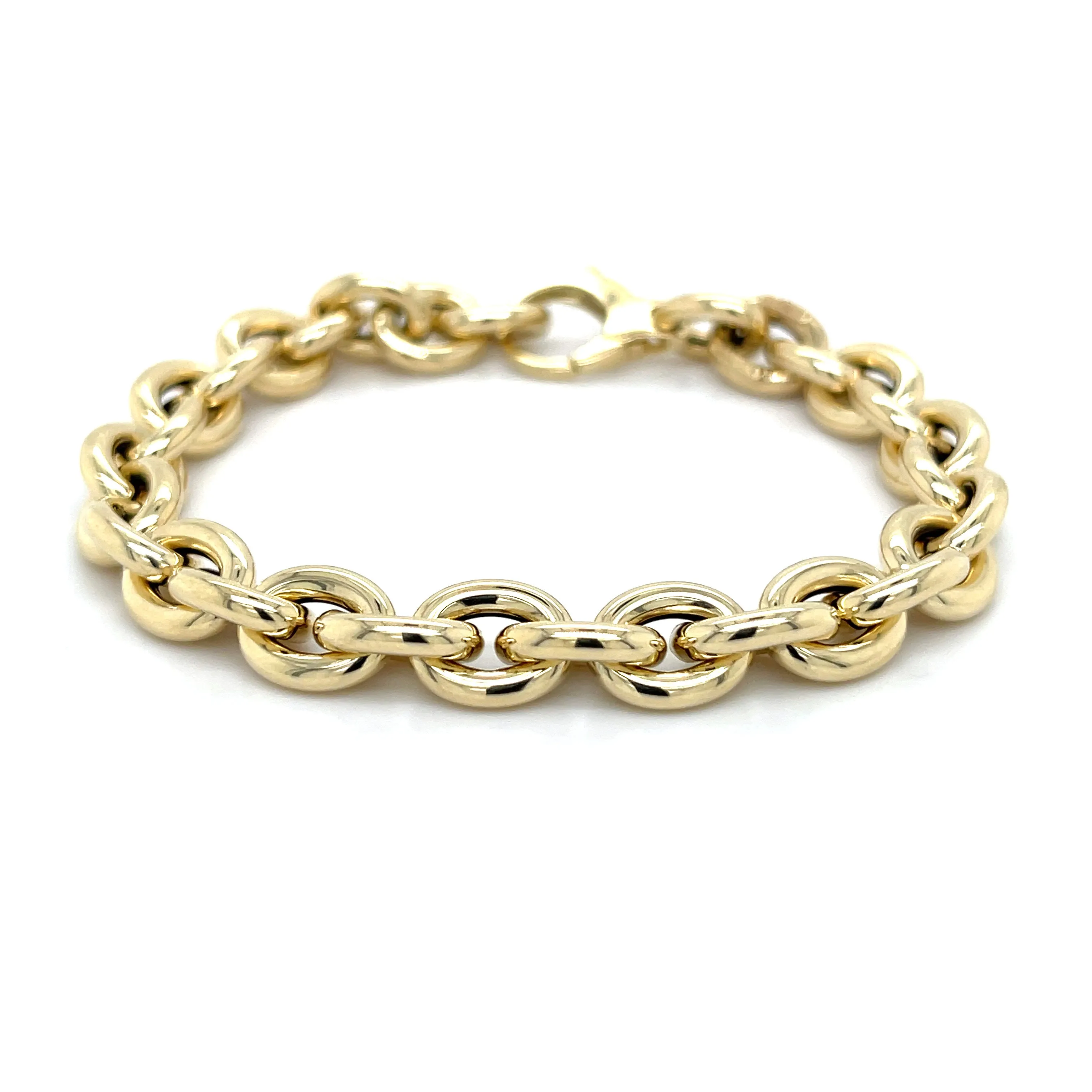 14K Yellow Gold Chunky Rolo Bracelet