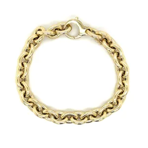 14K Yellow Gold Chunky Rolo Bracelet