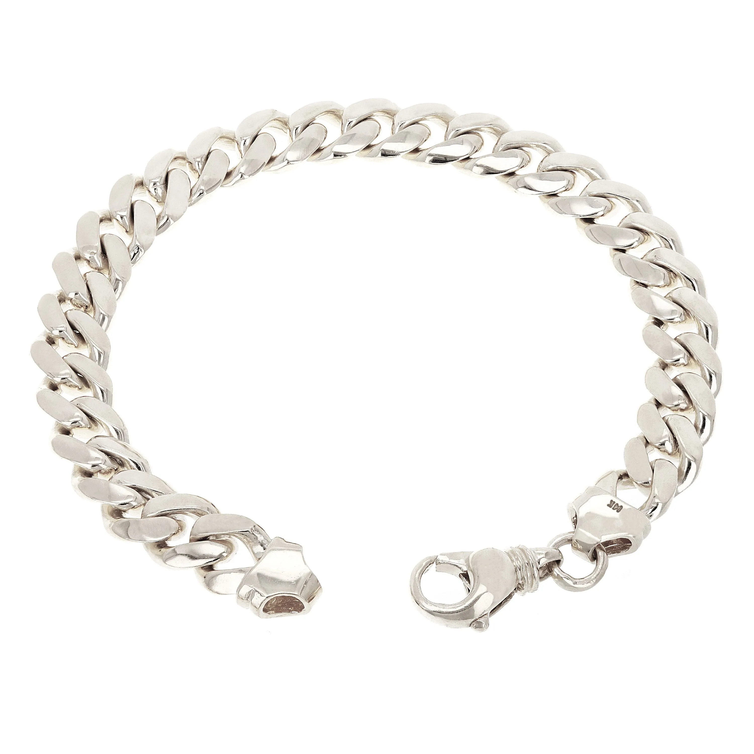 14k Yellow White or Rose Gold Solid Heavy Miami Cuban Chain Link Bracelet 10 mm 8", 8.5", 9" with Lobster Clasp