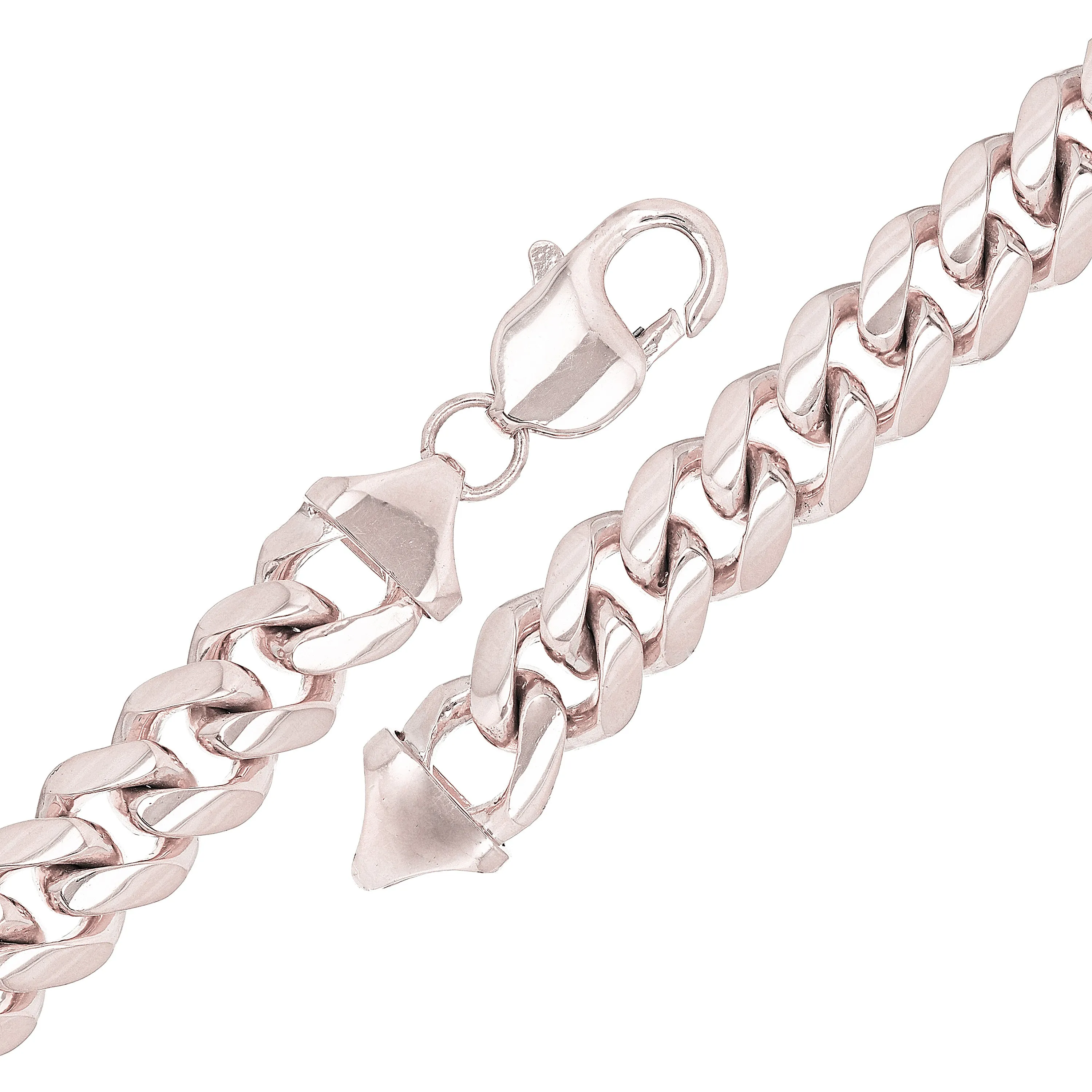 14k Yellow White or Rose Gold Solid Heavy Miami Cuban Chain Link Bracelet 10 mm 8", 8.5", 9" with Lobster Clasp