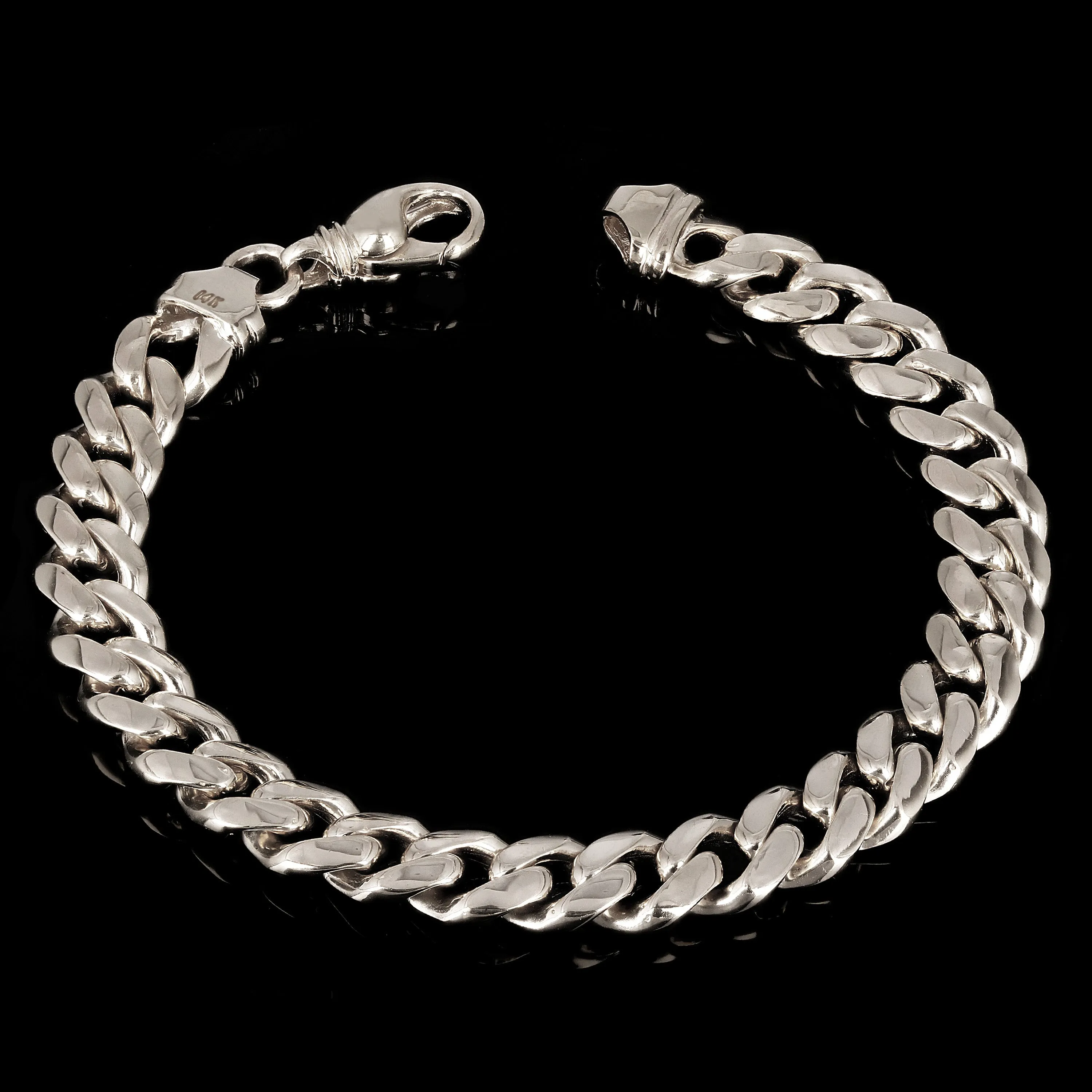 14k Yellow White or Rose Gold Solid Heavy Miami Cuban Chain Link Bracelet 10 mm 8", 8.5", 9" with Lobster Clasp