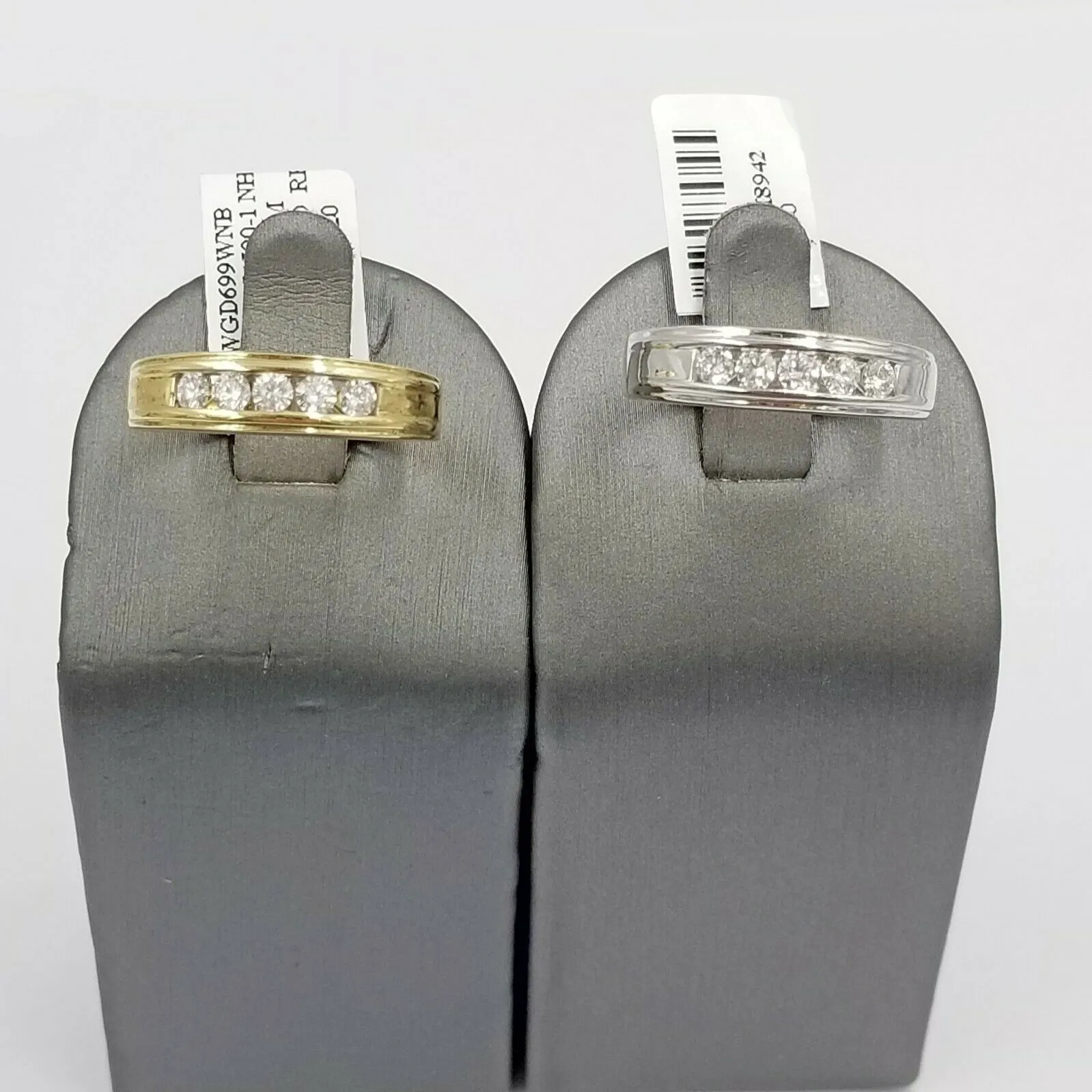 14k Yellow/White Gold Band Weeding Diamond Rings 0.50 CT Men's Band Ring, REAL