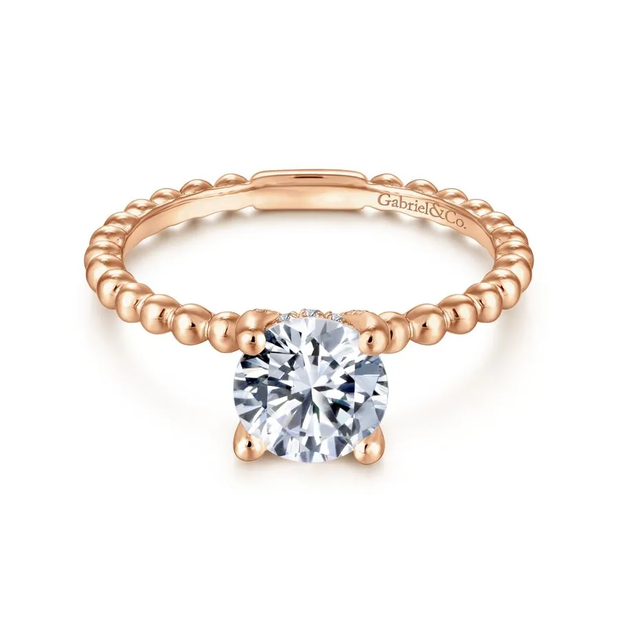 14KT Rose Gold Solitaire Ring