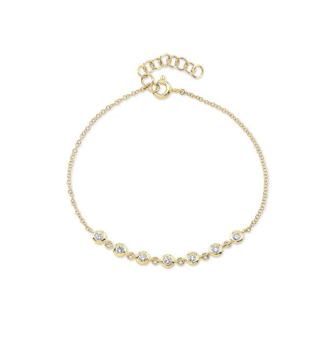 14KY Bezel Diamond Bracelet