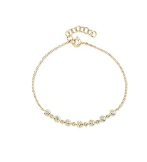 14KY Bezel Diamond Bracelet