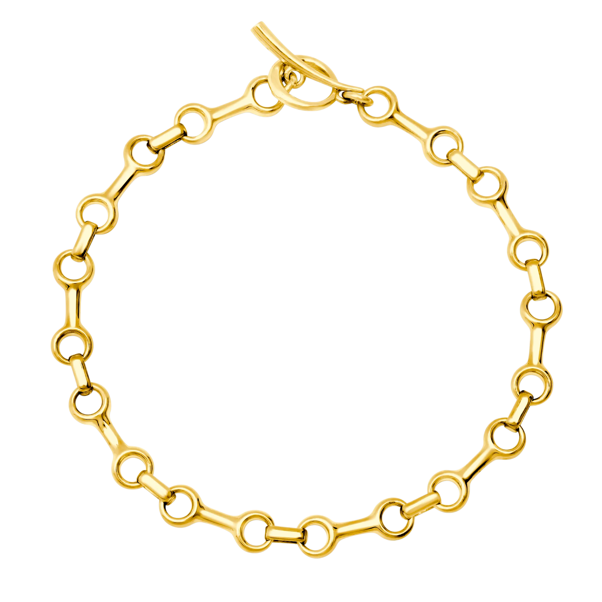 15 MM Double Beam Chain Bracelet with Tusk Clasp