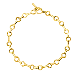 15 MM Double Beam Chain Bracelet with Tusk Clasp