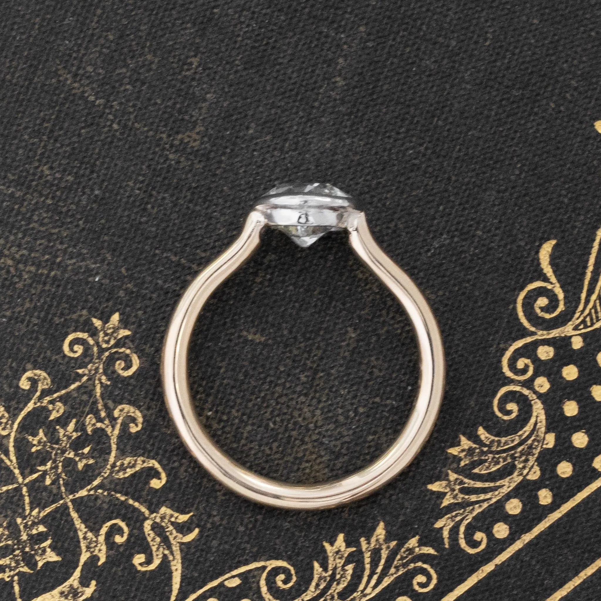 1.56ct (est) Old European Cut Diamond Bezel Conversion Solitaire