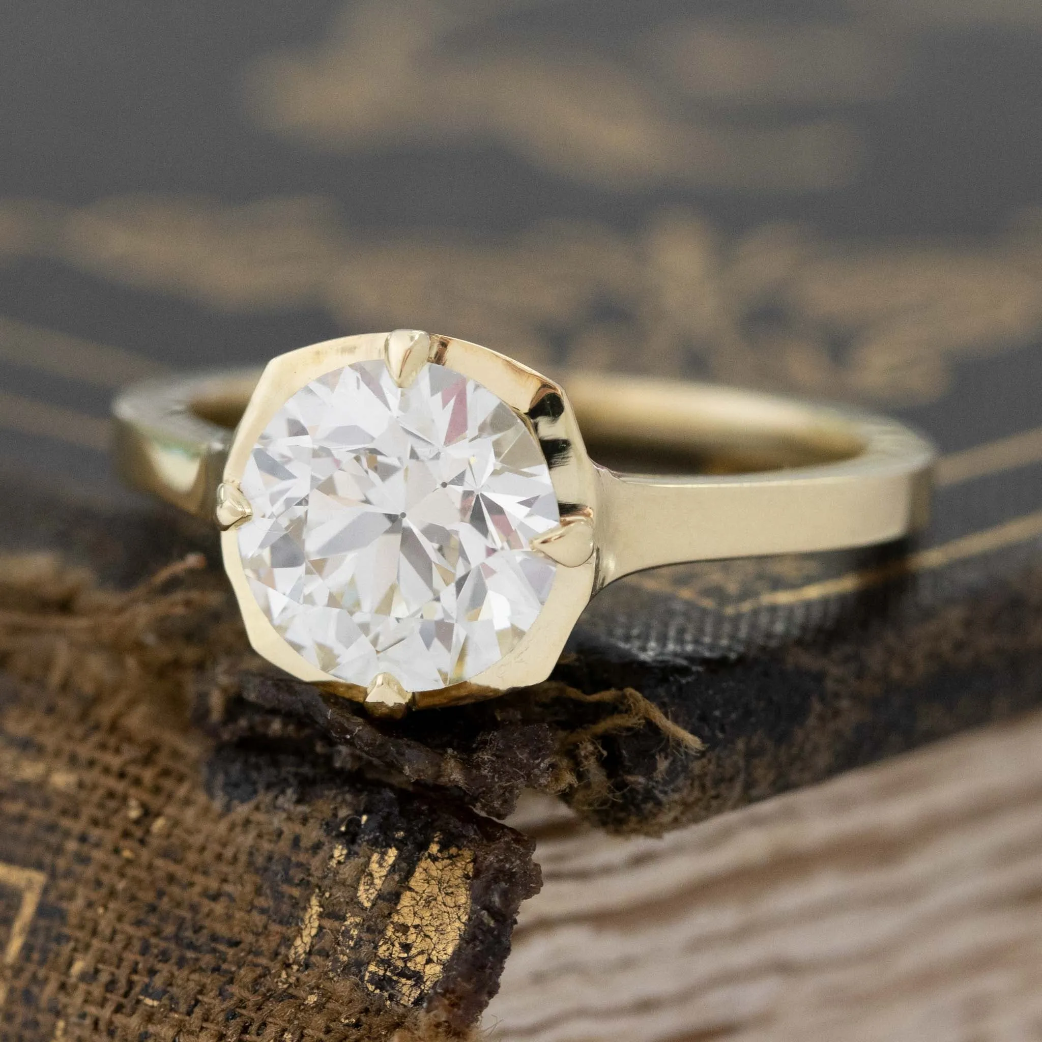 1.75ct Transitional Cut Diamond Solitaire, GIA N VS2