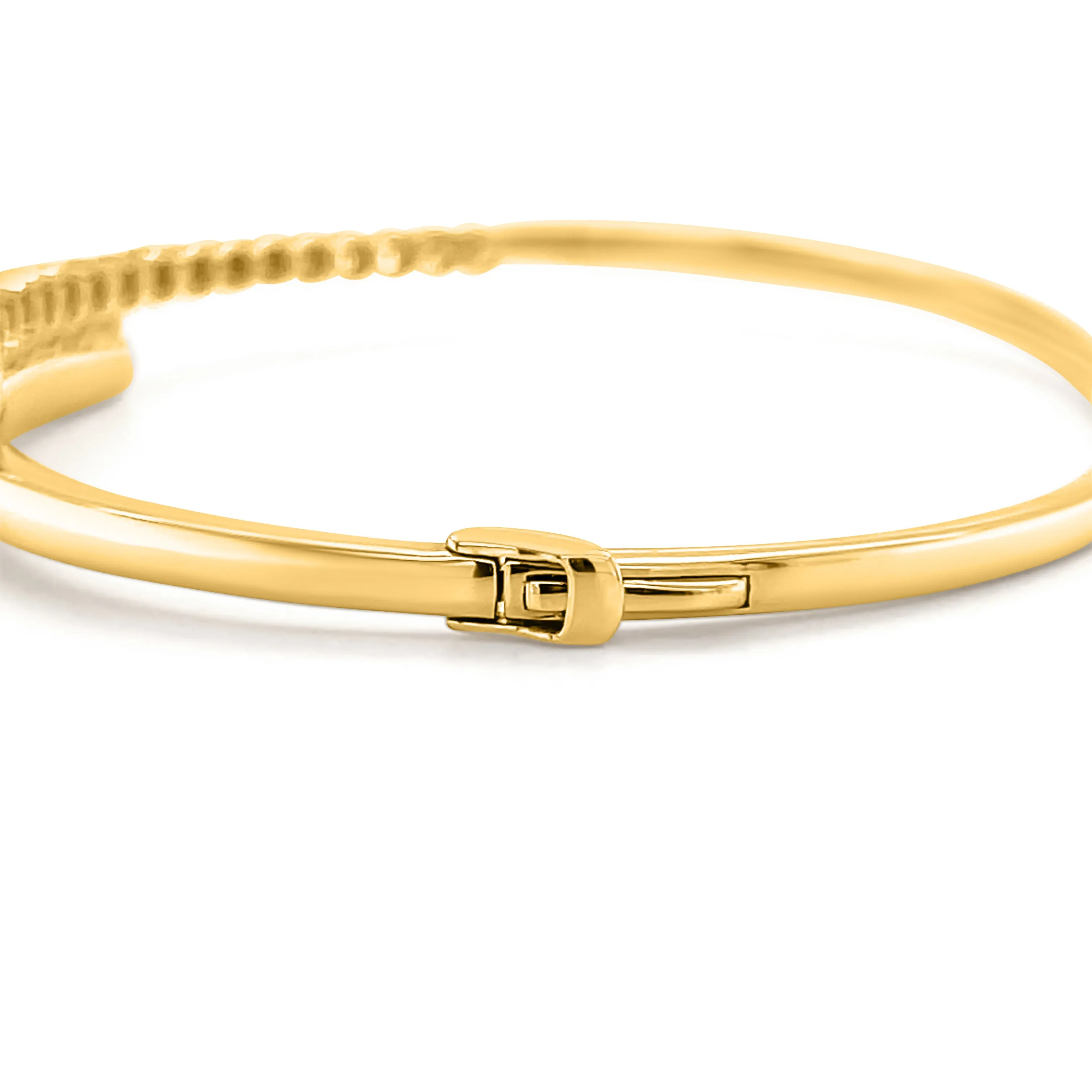 1.77 Carat Diamond Bangle in 14k Yellow Gold
