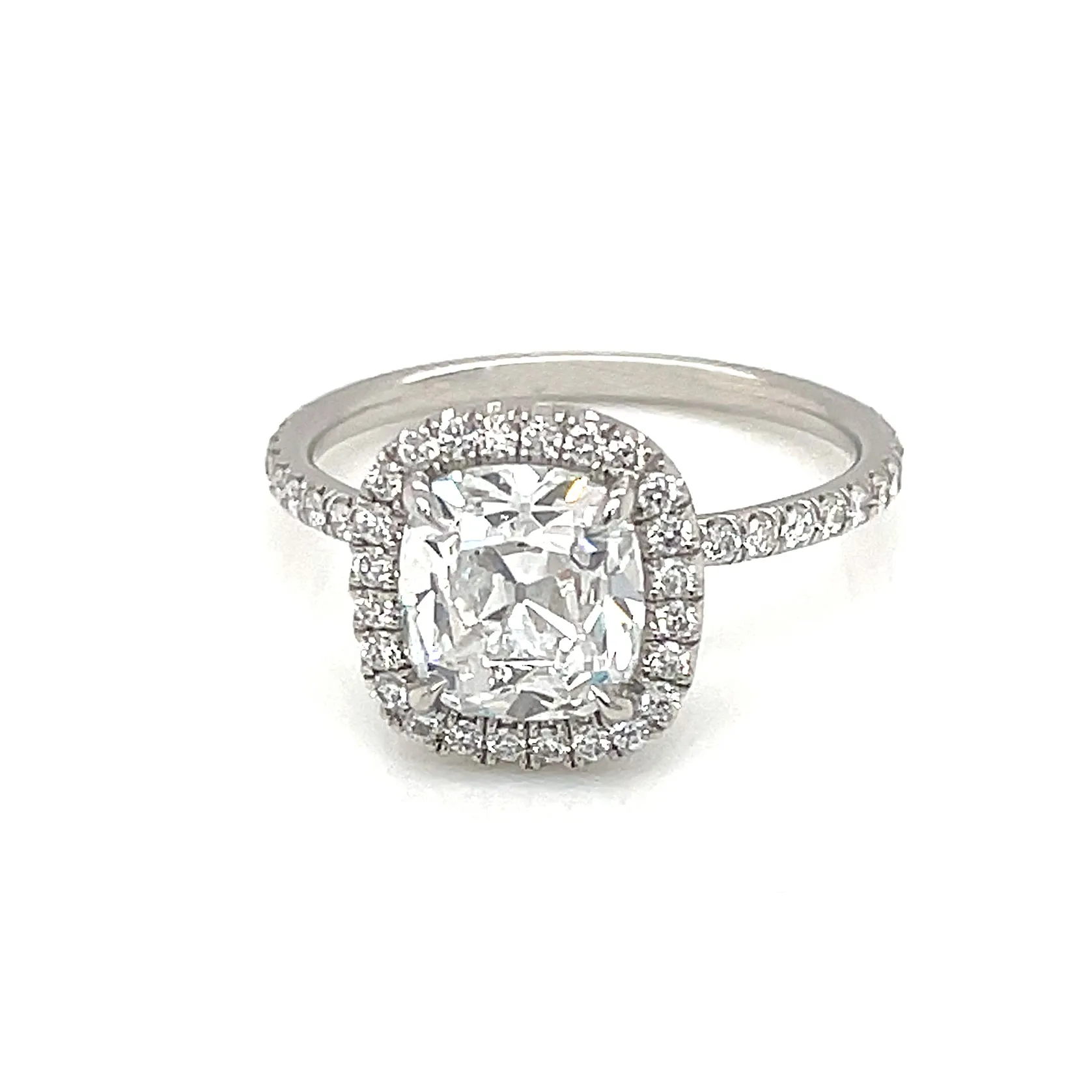 1.77ct Cushion Diamond Platinum Ring