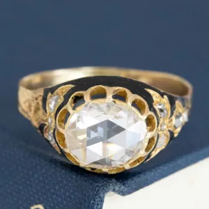 1.80ct Antique Rose Cut Diamond Solitaire