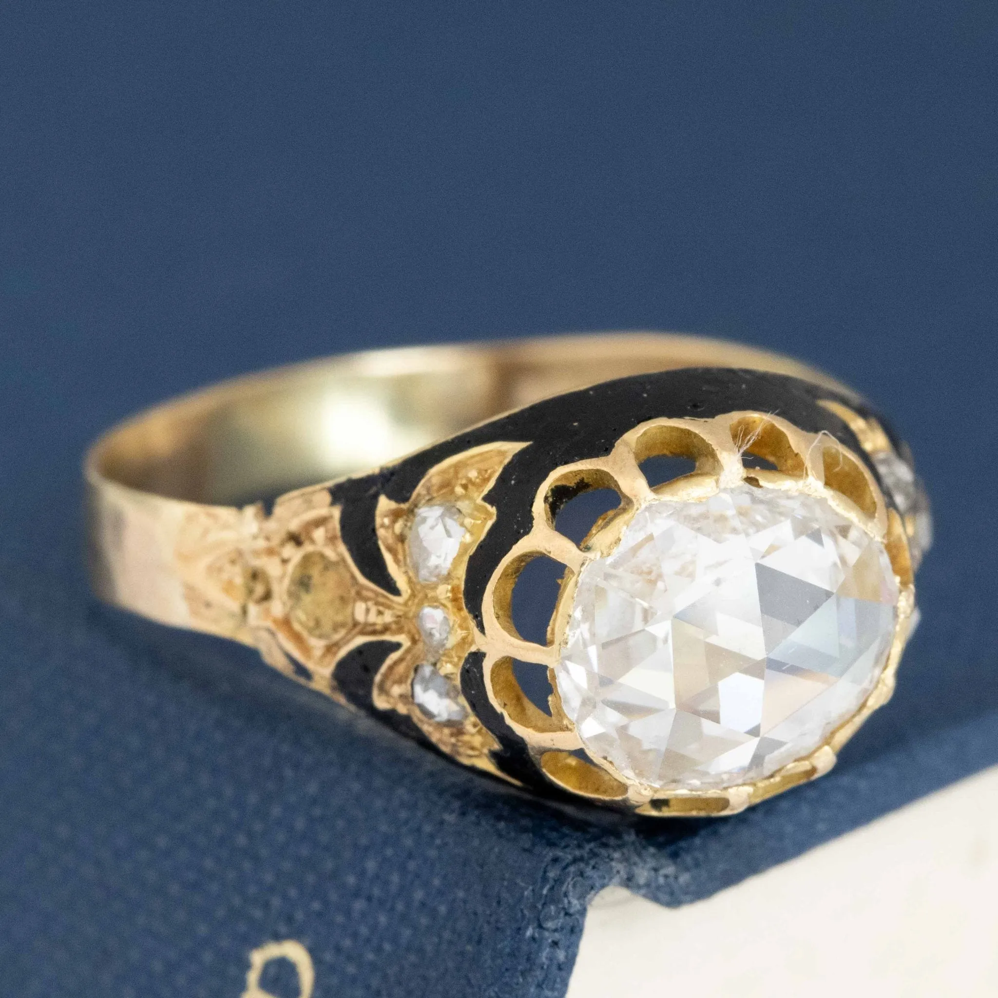 1.80ct Antique Rose Cut Diamond Solitaire