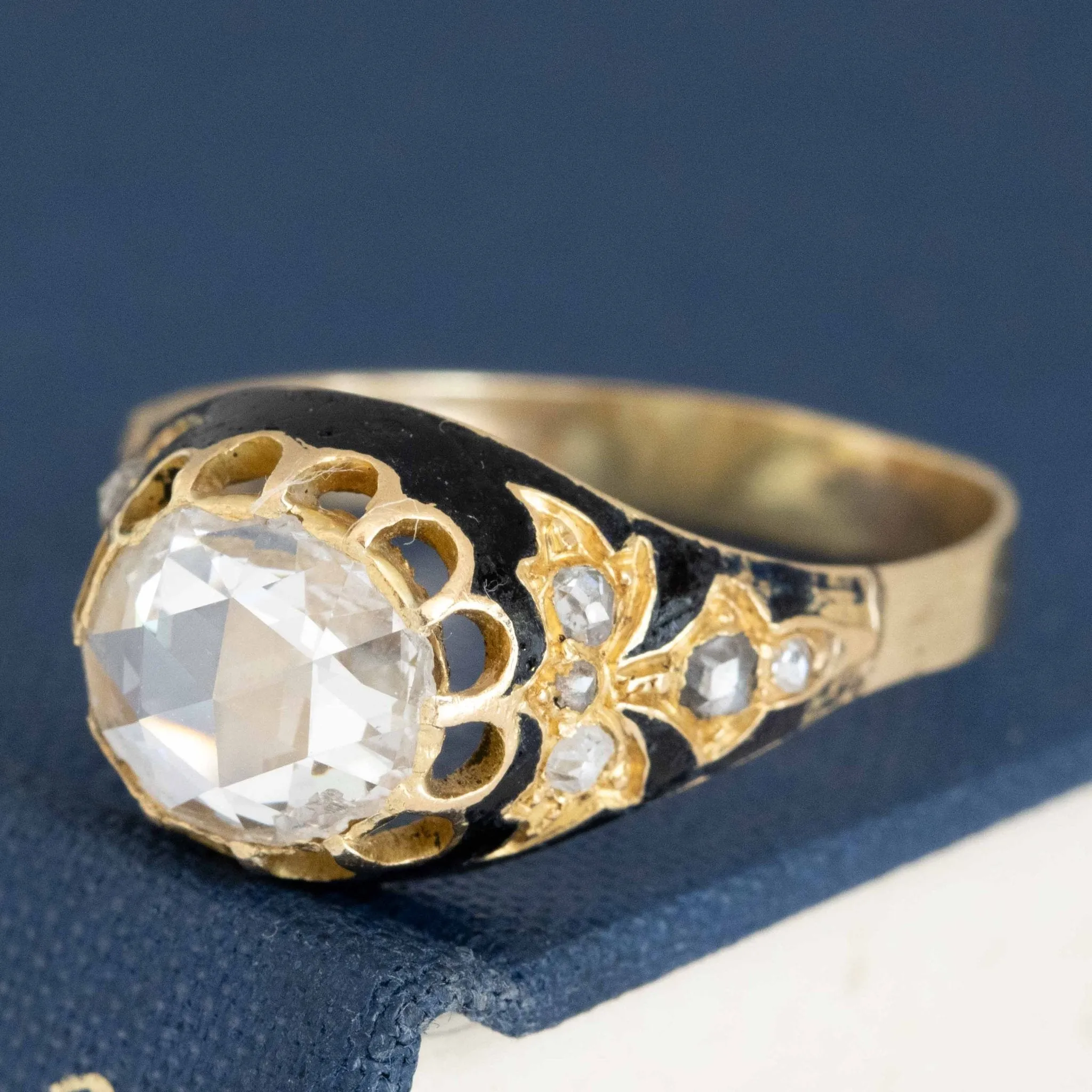 1.80ct Antique Rose Cut Diamond Solitaire