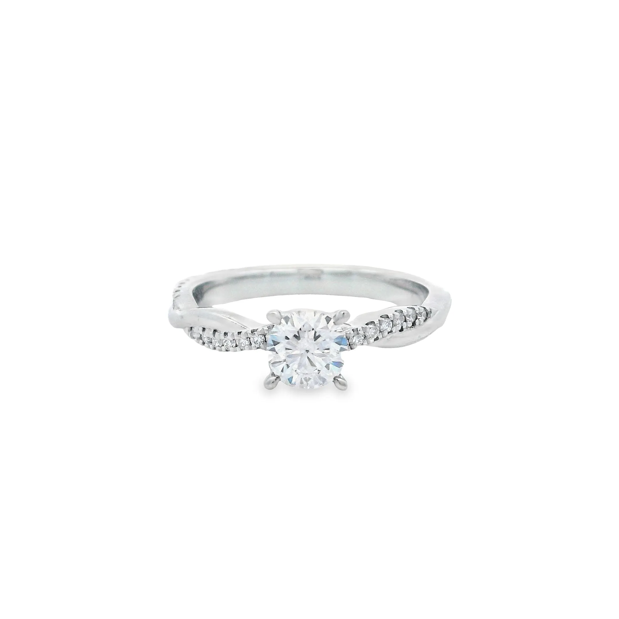 18ct White Gold Round Brilliant Lab Grown Diamond Engagement Ring TDW= 0.64ct