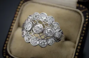 1.8CTW EDWARDIAN PLATINUM AND DIAMOND RING