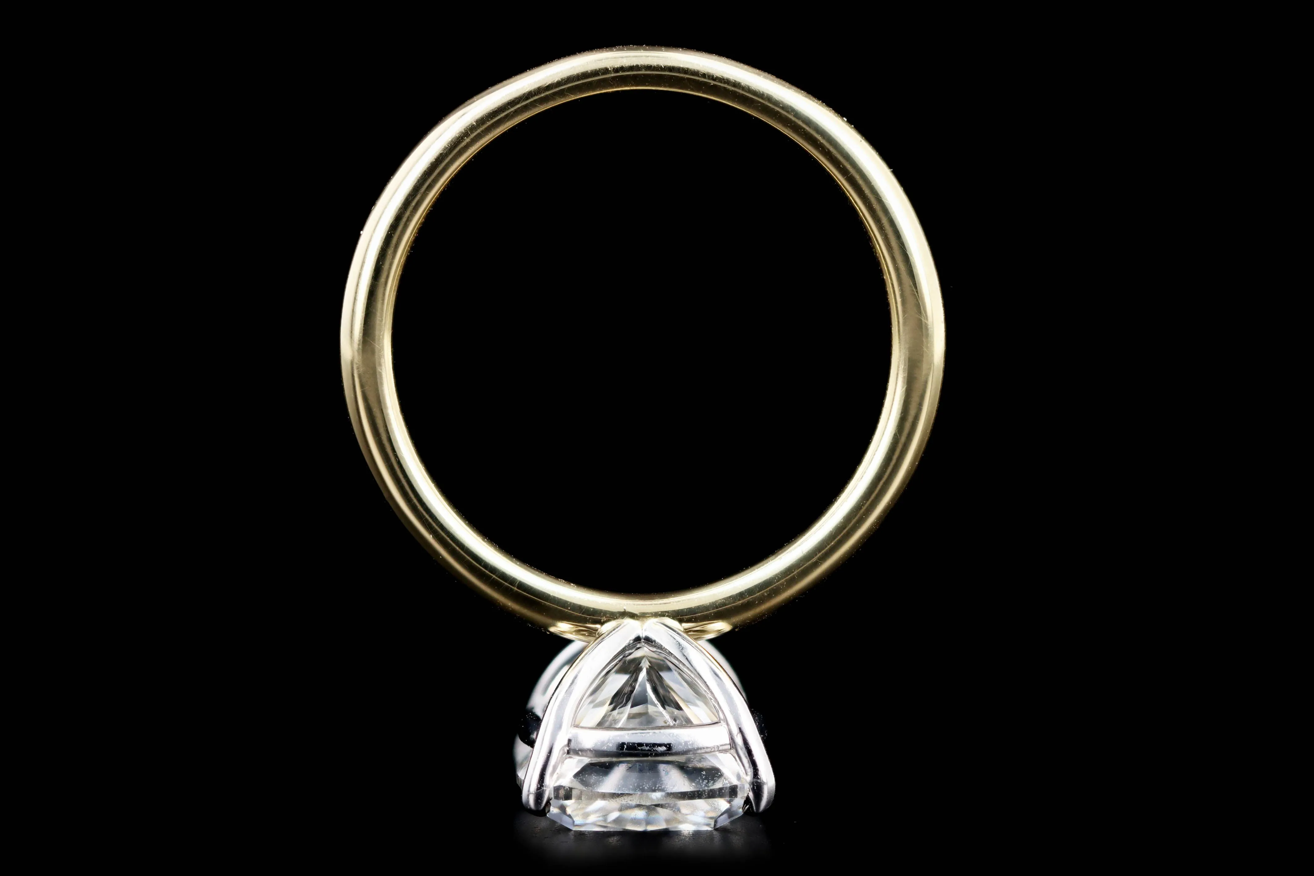 18K & Platinum 4.03 CT Cushion Cut Diamond Solitaire Engagement Ring GIA Certified