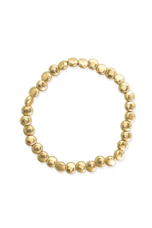 18K Flat Beaded Bracelet