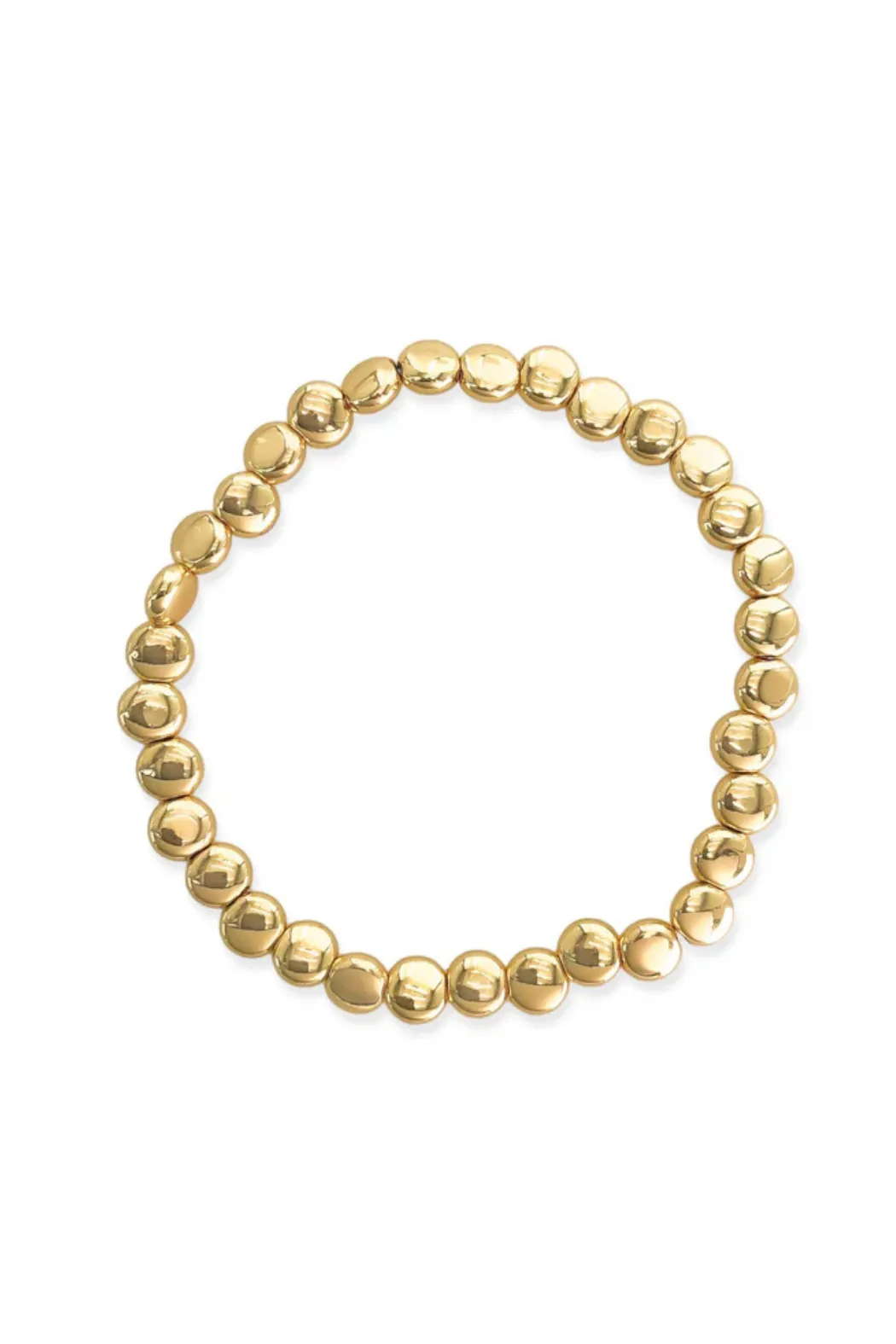 18K Flat Beaded Bracelet