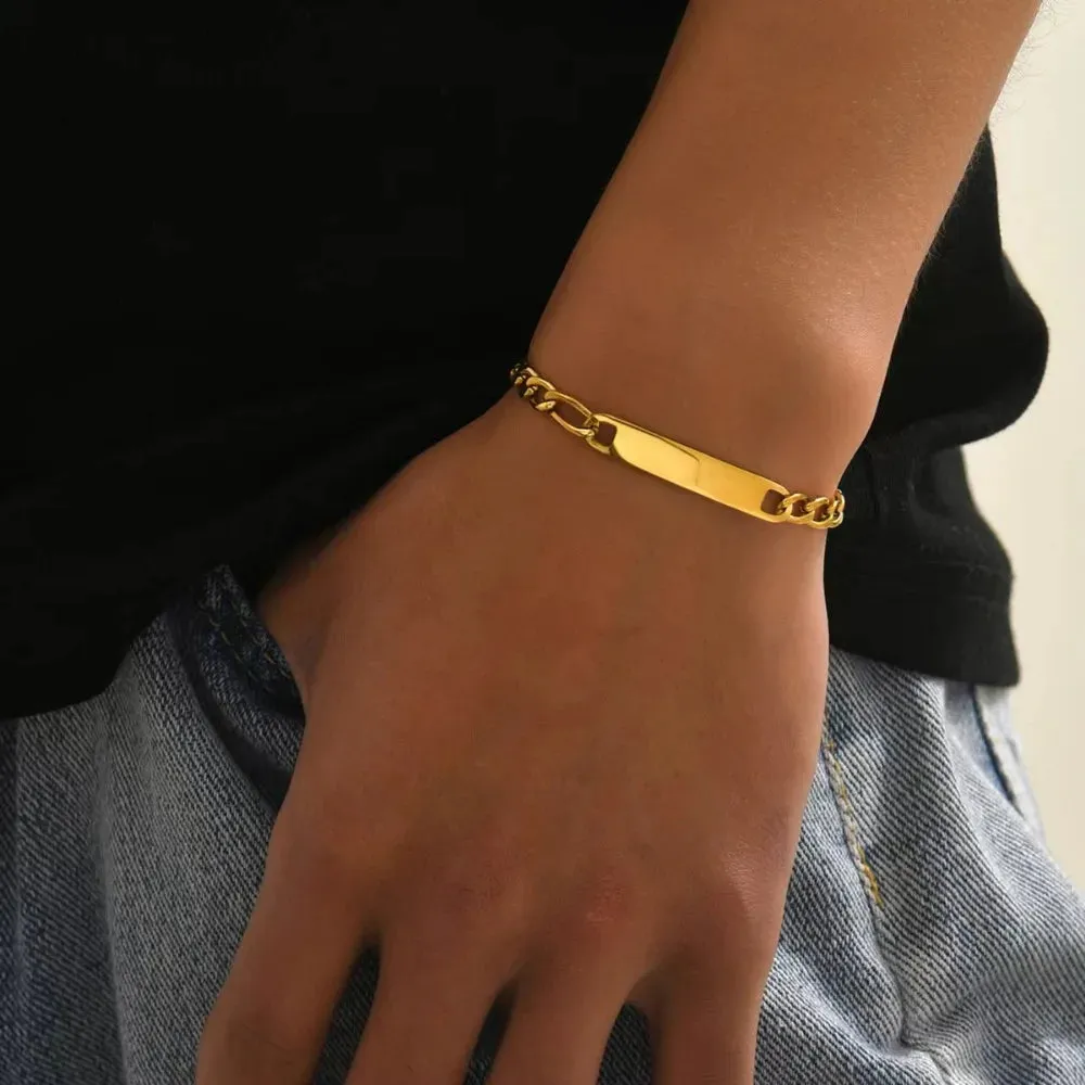 18k Gold Filled 8MM Chain Bracelets Men Jewelry Charm Women Lady Wedding Party Gifts Bohemia 20cm