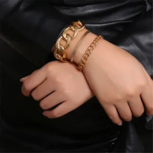 18K Gold-Plated Snake Chain Bracelet Set