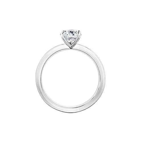 18K Palladium White Gold Maple Leaf (1.00ct) Canadian Diamond Solitaire Engagement Ring