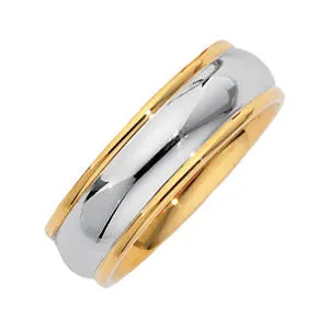 18k Yellow Gold & Platinum 6mm Comfort-Fit Band Size 9