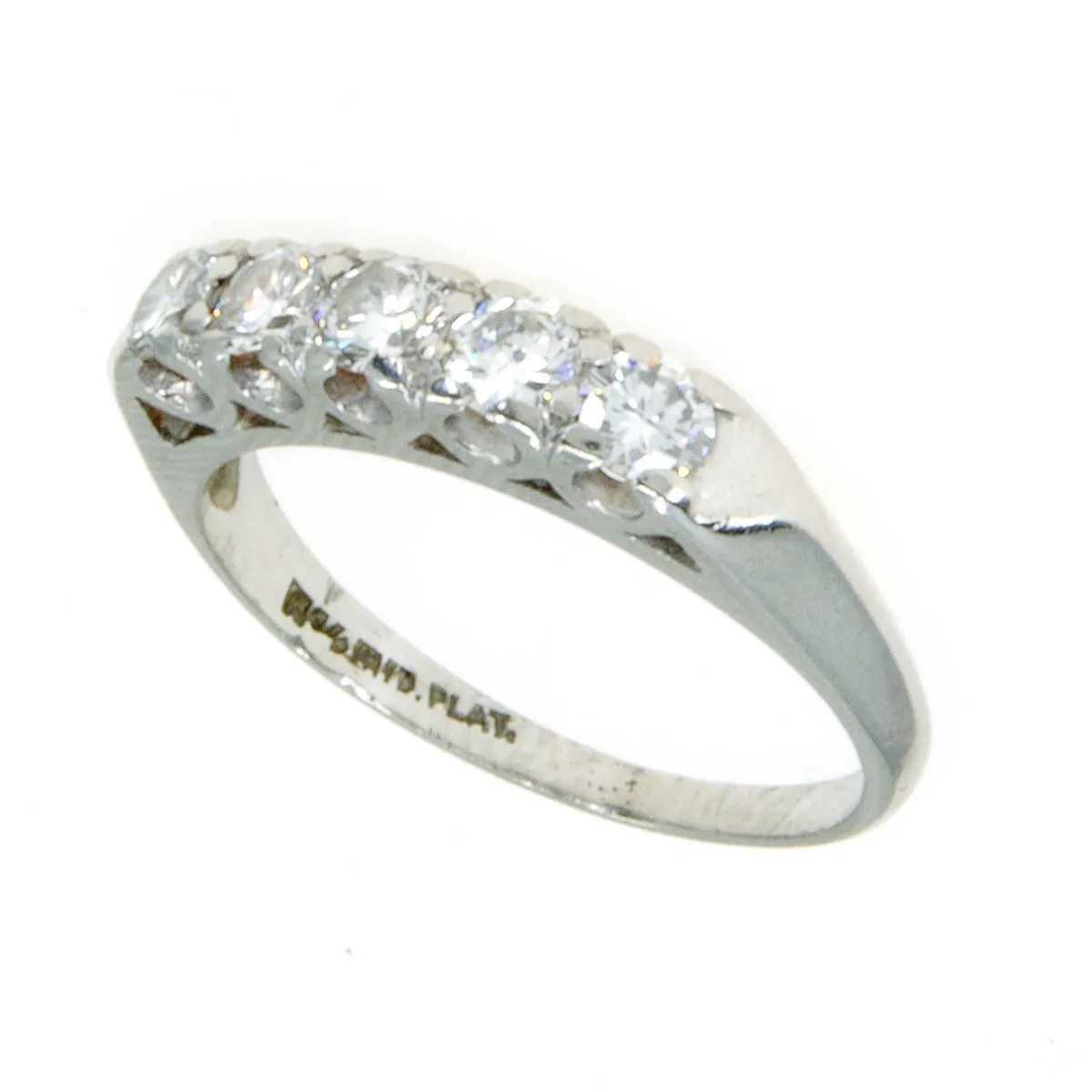 1940s Platinum Diamond Wedding Band