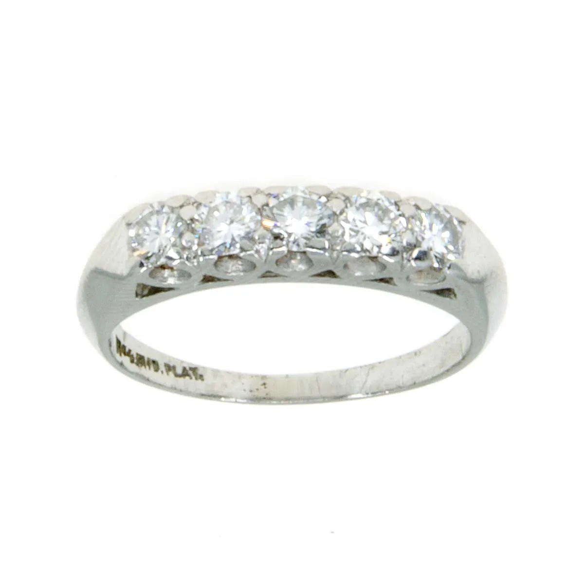 1940s Platinum Diamond Wedding Band