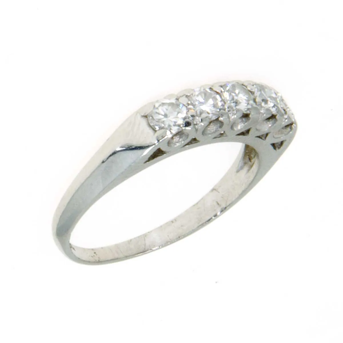 1940s Platinum Diamond Wedding Band