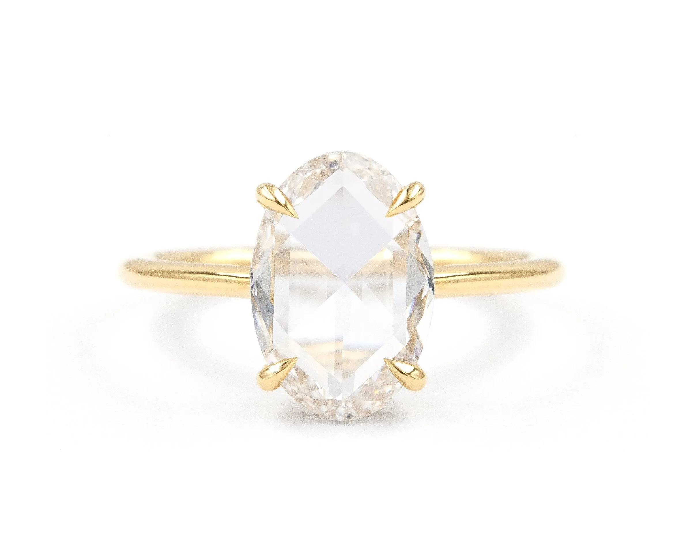 2 Carat Rose Cut Oval Solitaire (Ready to Ship size 7)