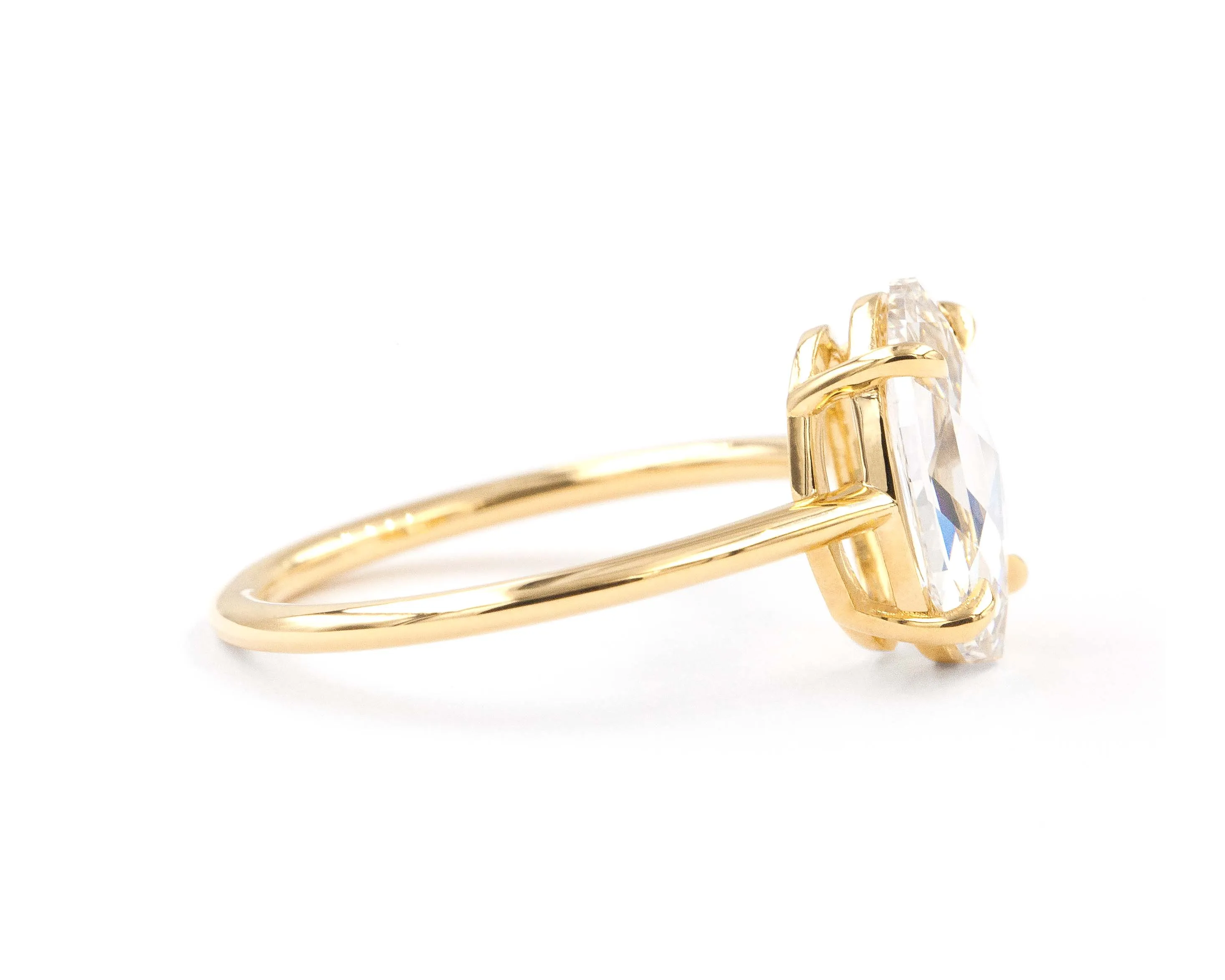 2 Carat Rose Cut Oval Solitaire (Ready to Ship size 7)
