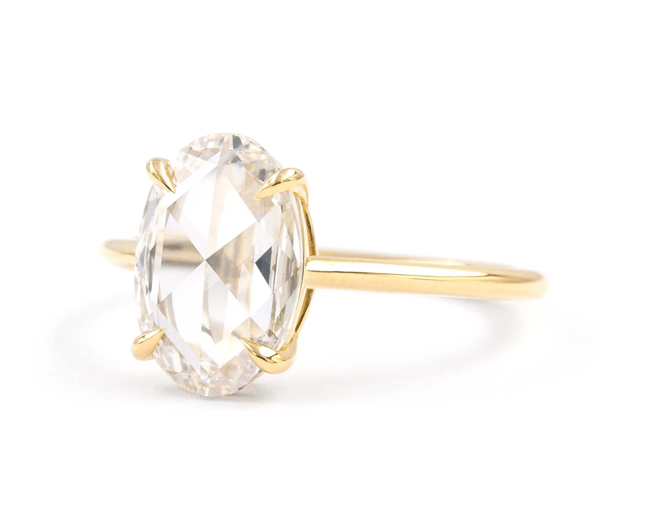 2 Carat Rose Cut Oval Solitaire (Ready to Ship size 7)