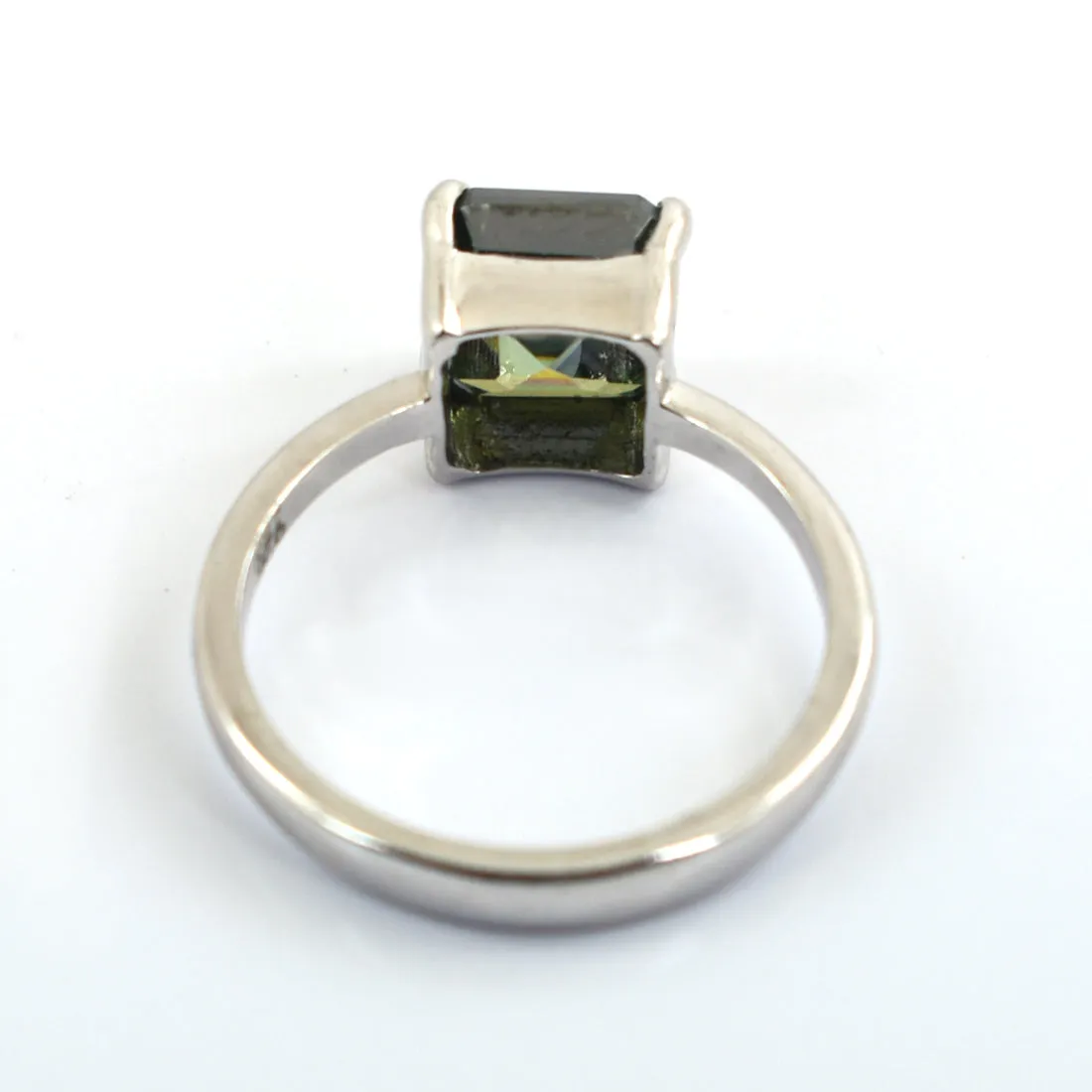 2 Ct Asscher Cut Blue Diamond Solitaire Engagement Ring in 925 Silver, Excellent Quality with Great Shine