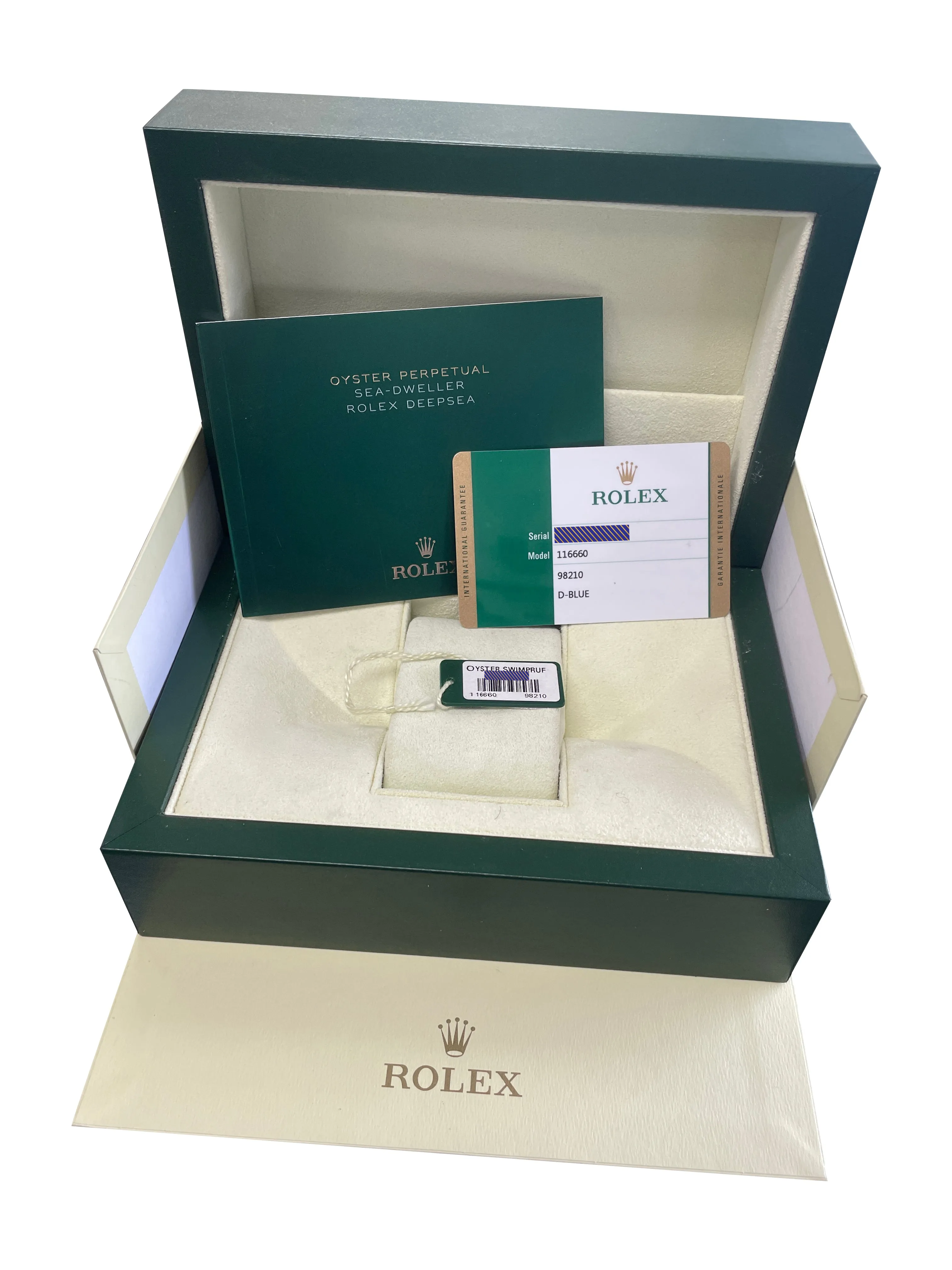 2015 Rolex Sea-Dweller Deepsea James Cameron Blue Black 116660 44mm Watch B P