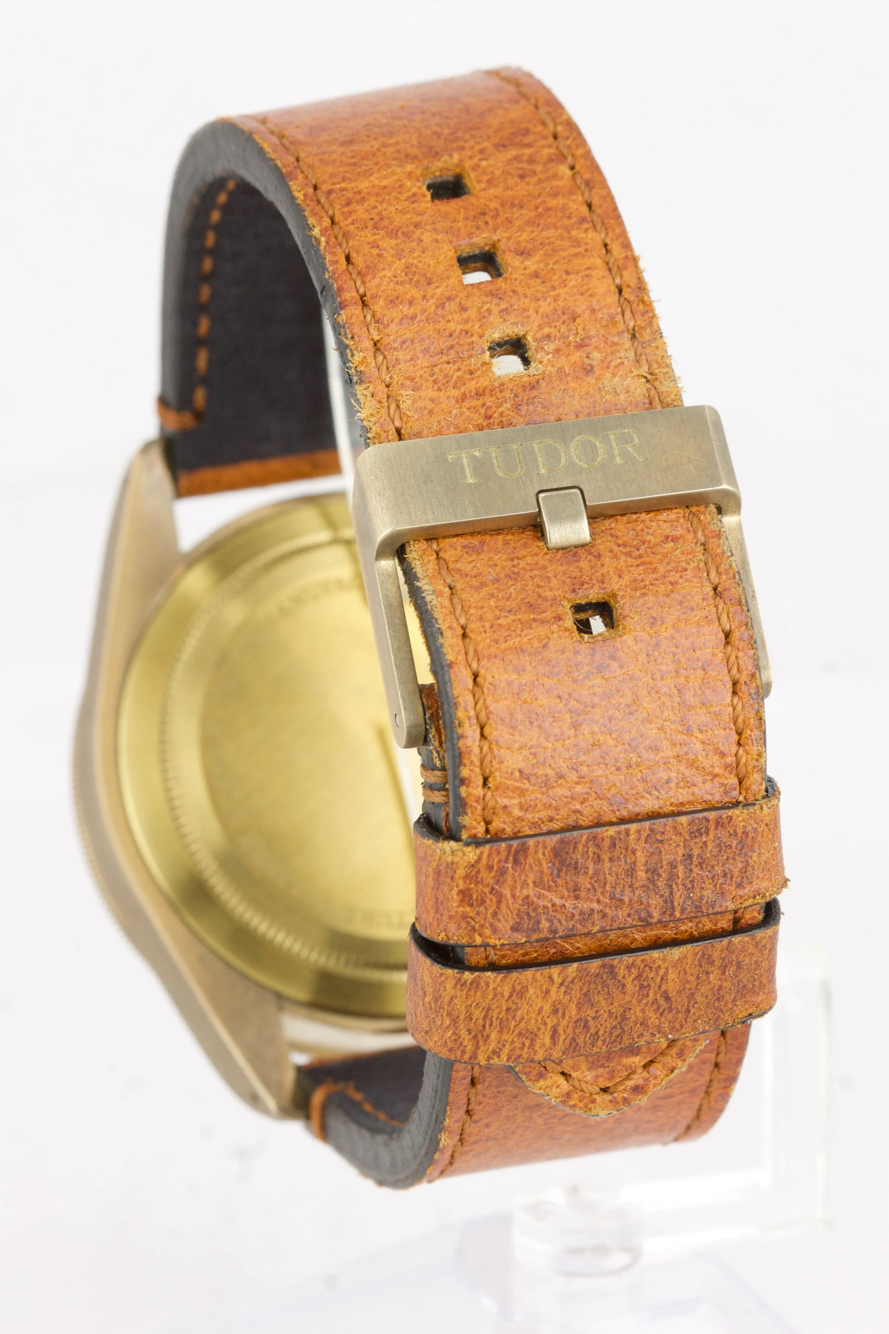 2019 MINT Tudor Black Bay Heritage Bronze 79250BM Brown 43mm Dive Leather Watch