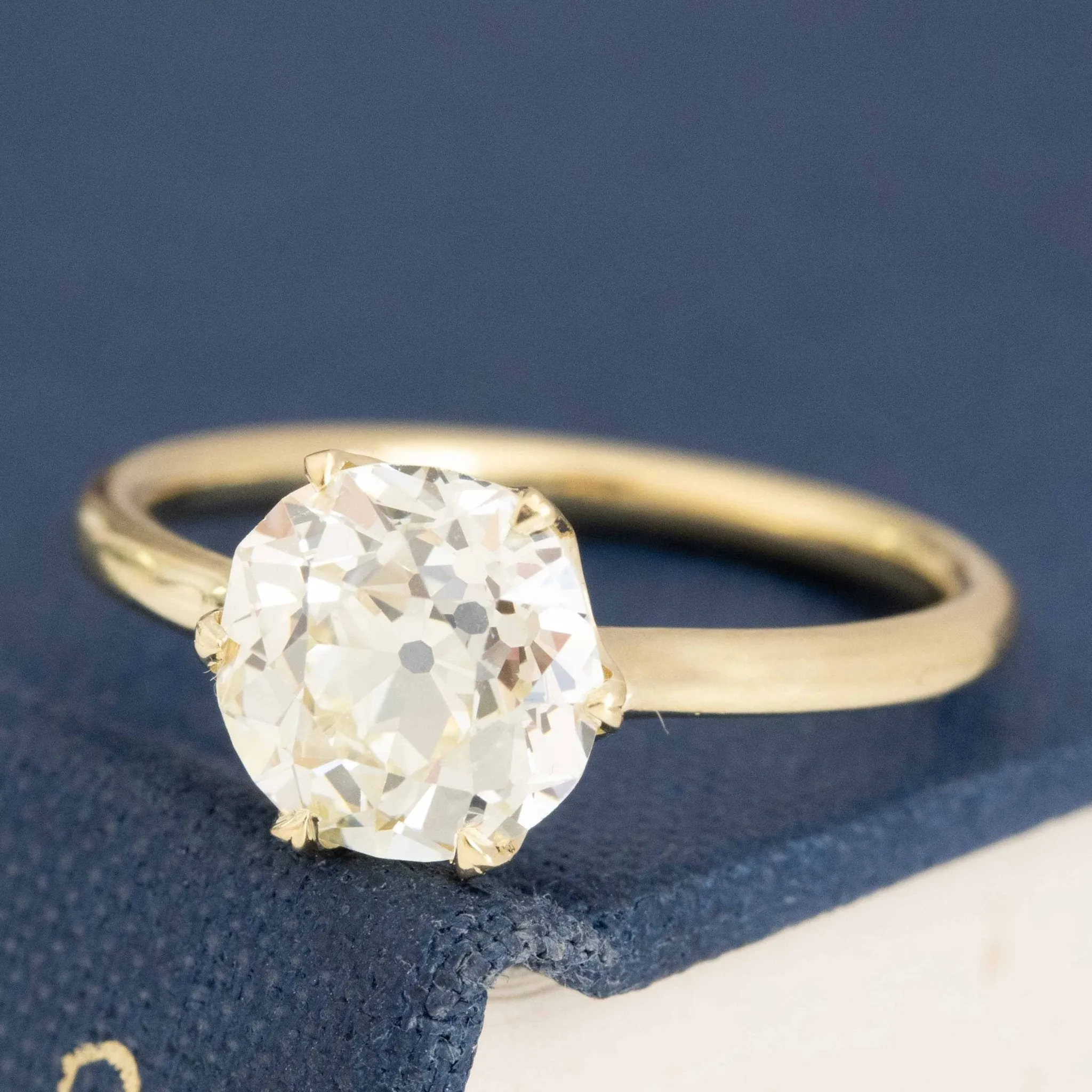 2.03ct Old European Cut Diamond Solitaire, GIA