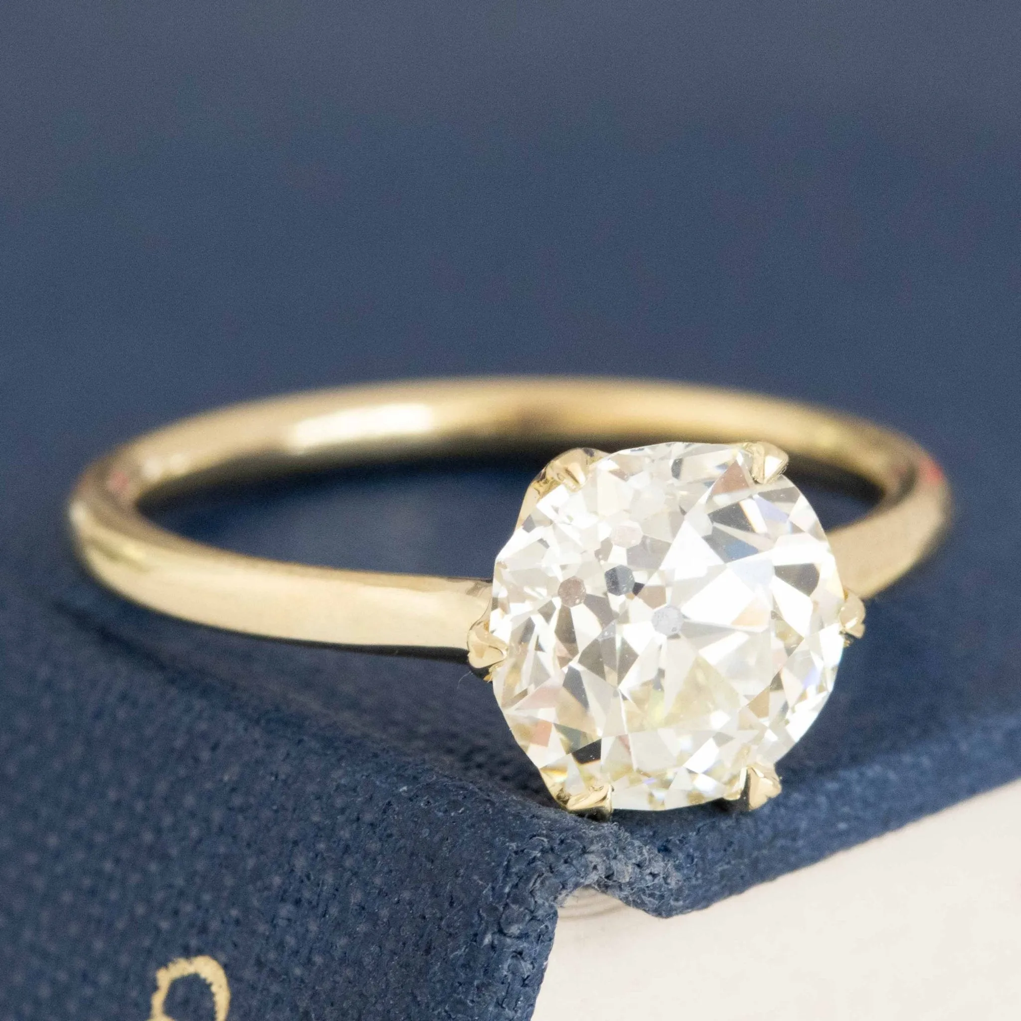 2.03ct Old European Cut Diamond Solitaire, GIA