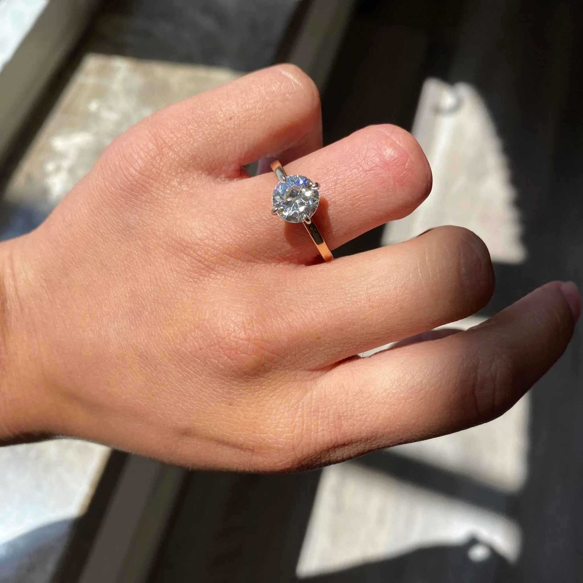 2.05ct Old European Cut Diamond Solitaire, GIA M VS2